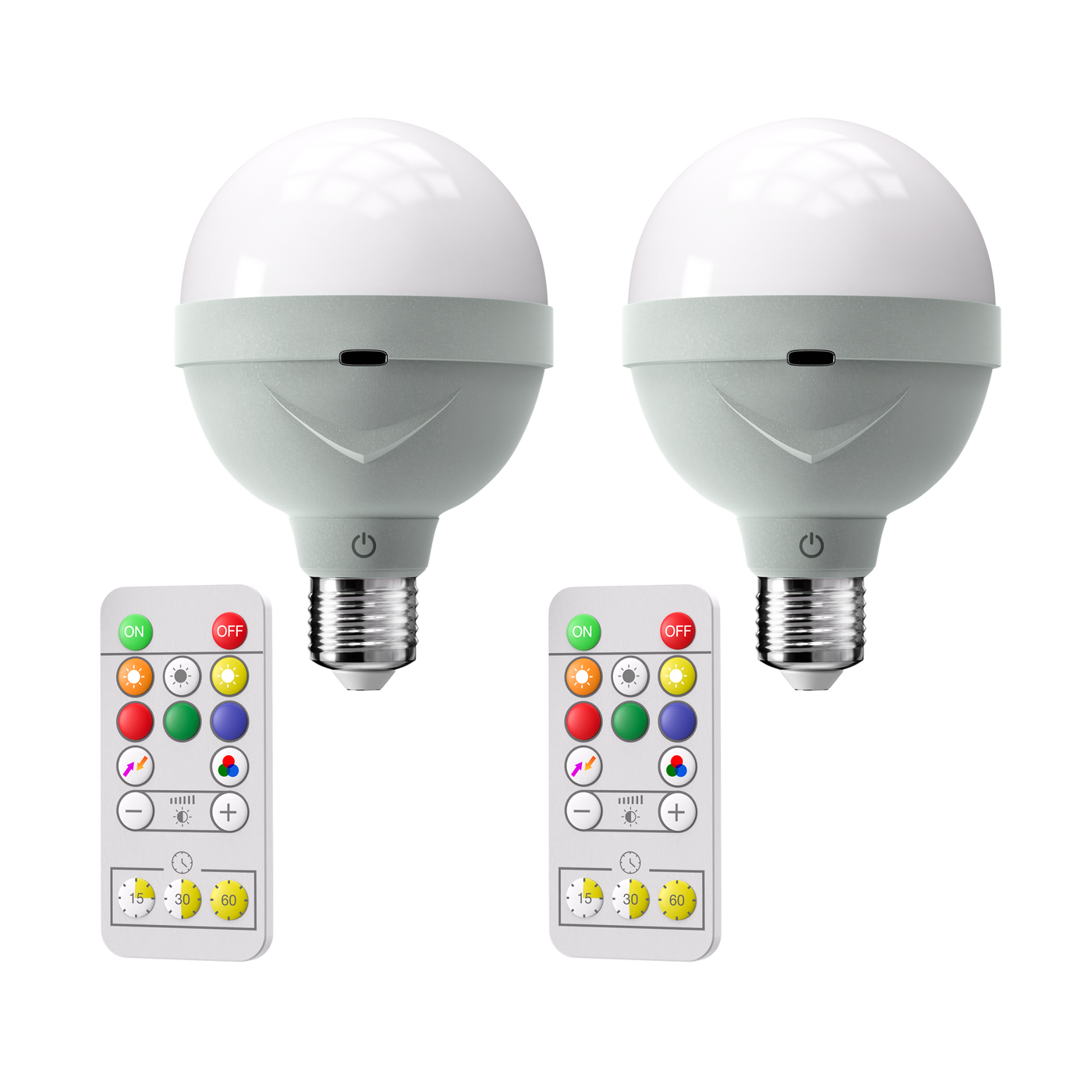 SIEGLAS WIRELESS RECHARGEABLE LIGHT BULBS (SET OF 2)