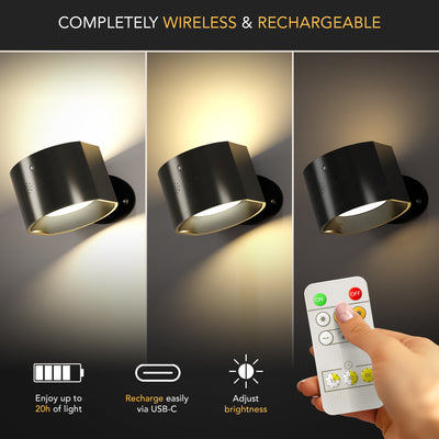 SIEGLAS WIRELESS LED WALL LIGHTS