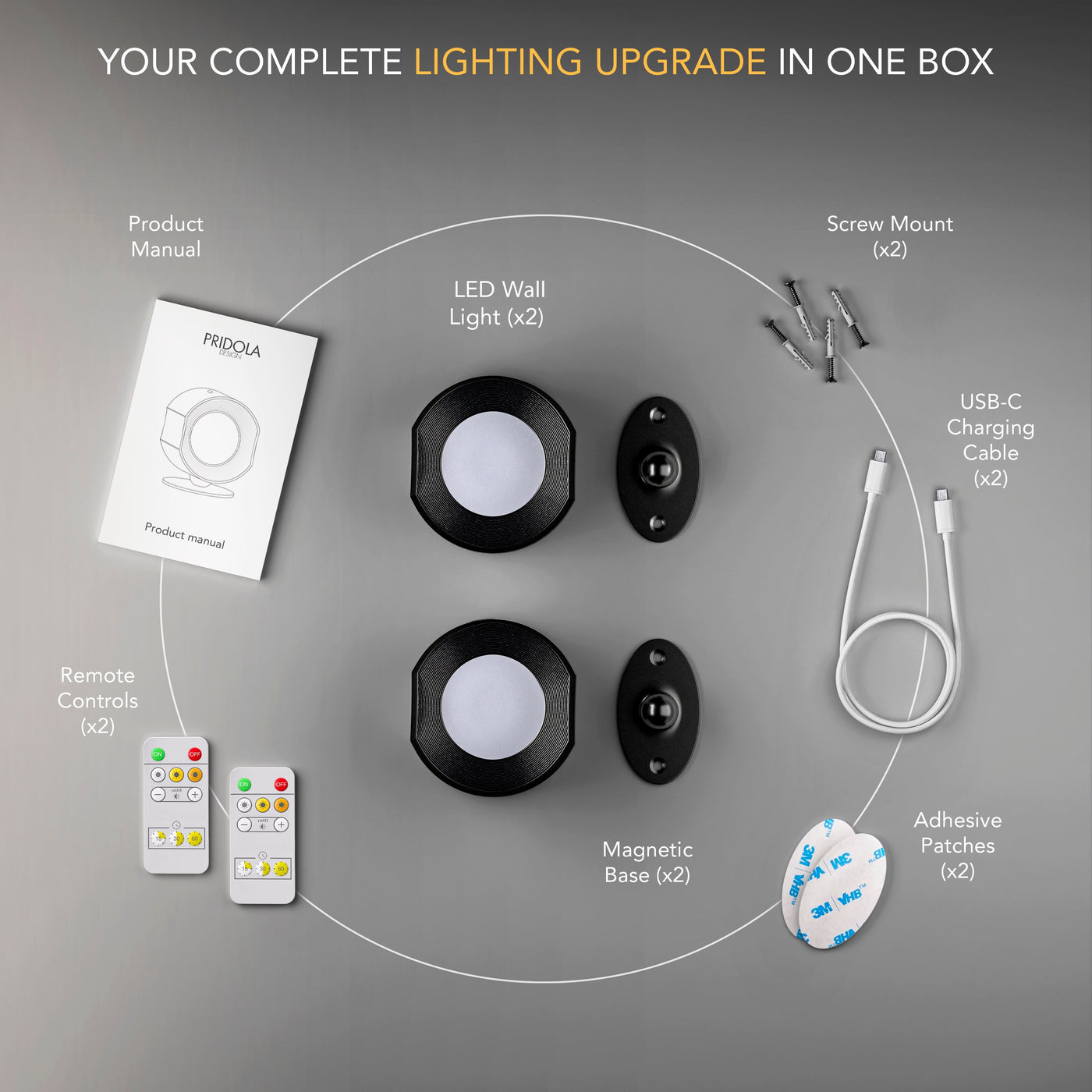 SIEGLAS WIRELESS LED WALL LIGHTS