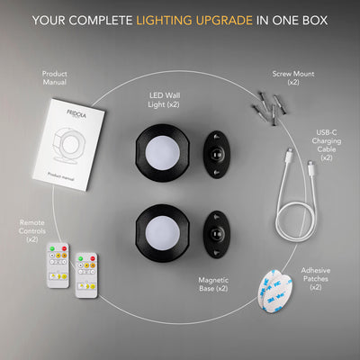 SIEGLAS WIRELESS LED WALL LIGHTS