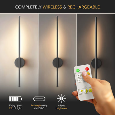 SIEGLAS WIRELESS MODERN WALL LIGHTS (SET OF 2)