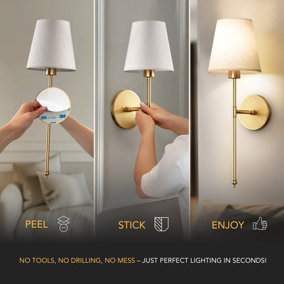 SIEGLAS WIRELESS WALL SCONCES (SET OF 2 )