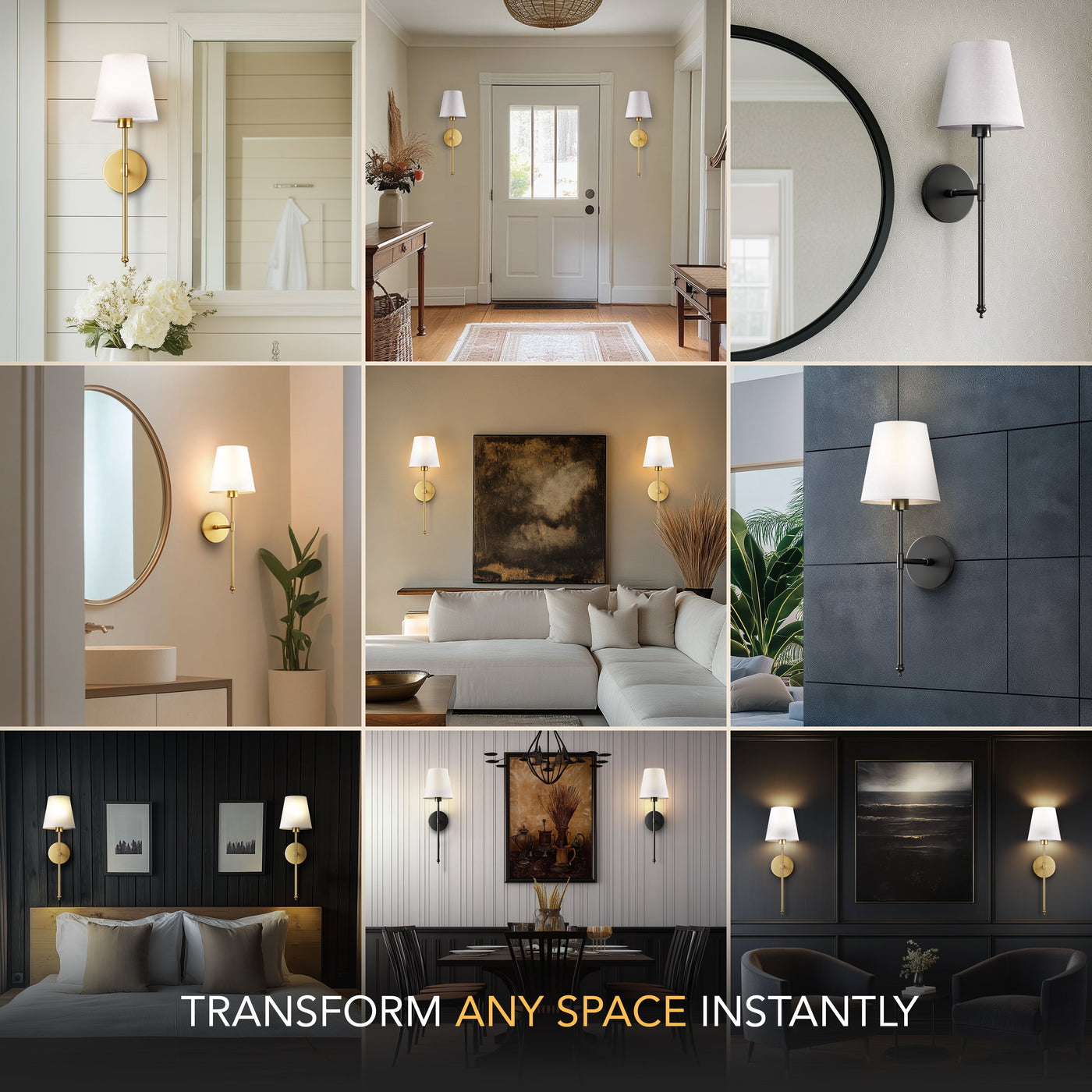 SIEGLAS WIRELESS WALL SCONCES (SET OF 2 )